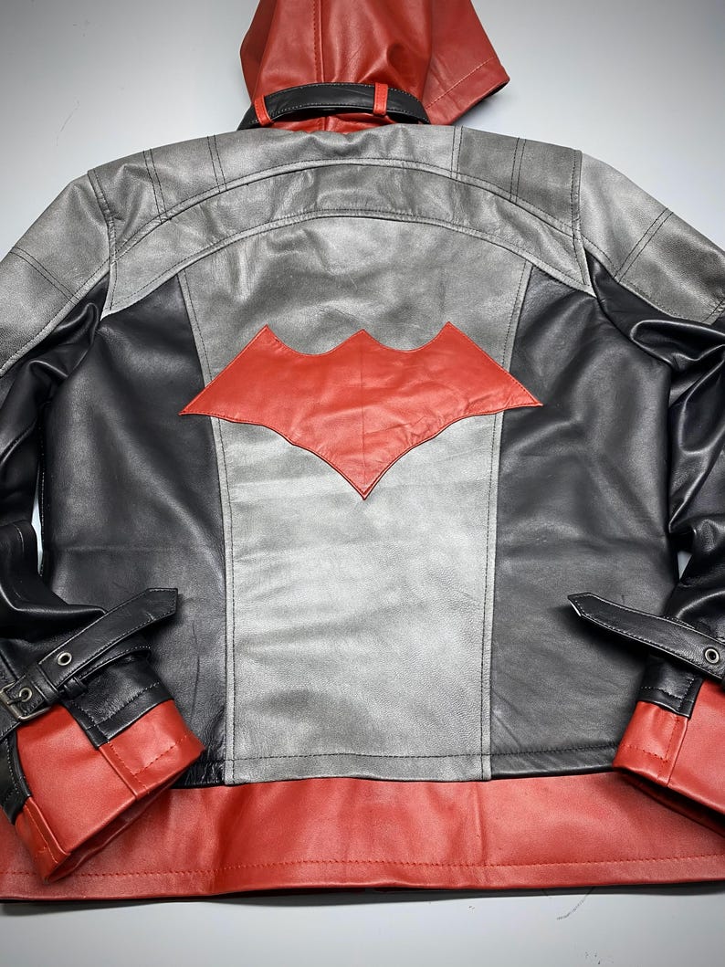 bat jacket, bat costume, bat outfit, bat suit, bat cosplay, jason todd cosplay, Arkham Knight Costume, Red Hood Jacket, Red Hood Costume, red hood vest, Red Hood cosplay, jason todd jacket, arkham knight jacket, gothic jacket, steampunk cosplay, gaming jacket, gaming cosplay, cosplay jacket, cosplay outerwear, comic con cosplay, DC Comics, Halloween Jacket, Halloween cosplay, superhero jacket, bat halloween costume, halloween bat costume, gift for him, gift for boyfriend, Christmas Cosplay