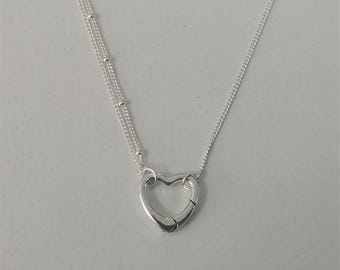pandora open heart necklace 70 cm chain