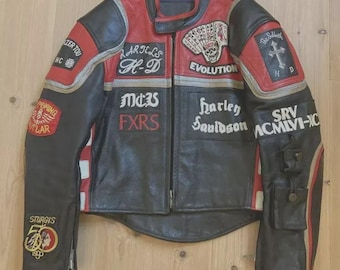 Harley-Davidson ハーレーダビッドソン マルボロマン レザー 牛革 OUTLAW】ハーレーダビッドソン マルボロマン フルデコ ライダース