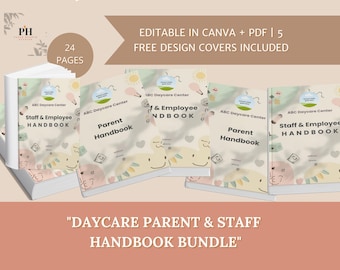 Daycare Parent Handbook Editable PDF, Policies and Procedures Template, Instant Download