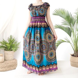 green dress in macy's commercial Berry Mix Summer Dress – Flowy Boho A-Line Handkerchief Hem Maxi (Fest main image 0