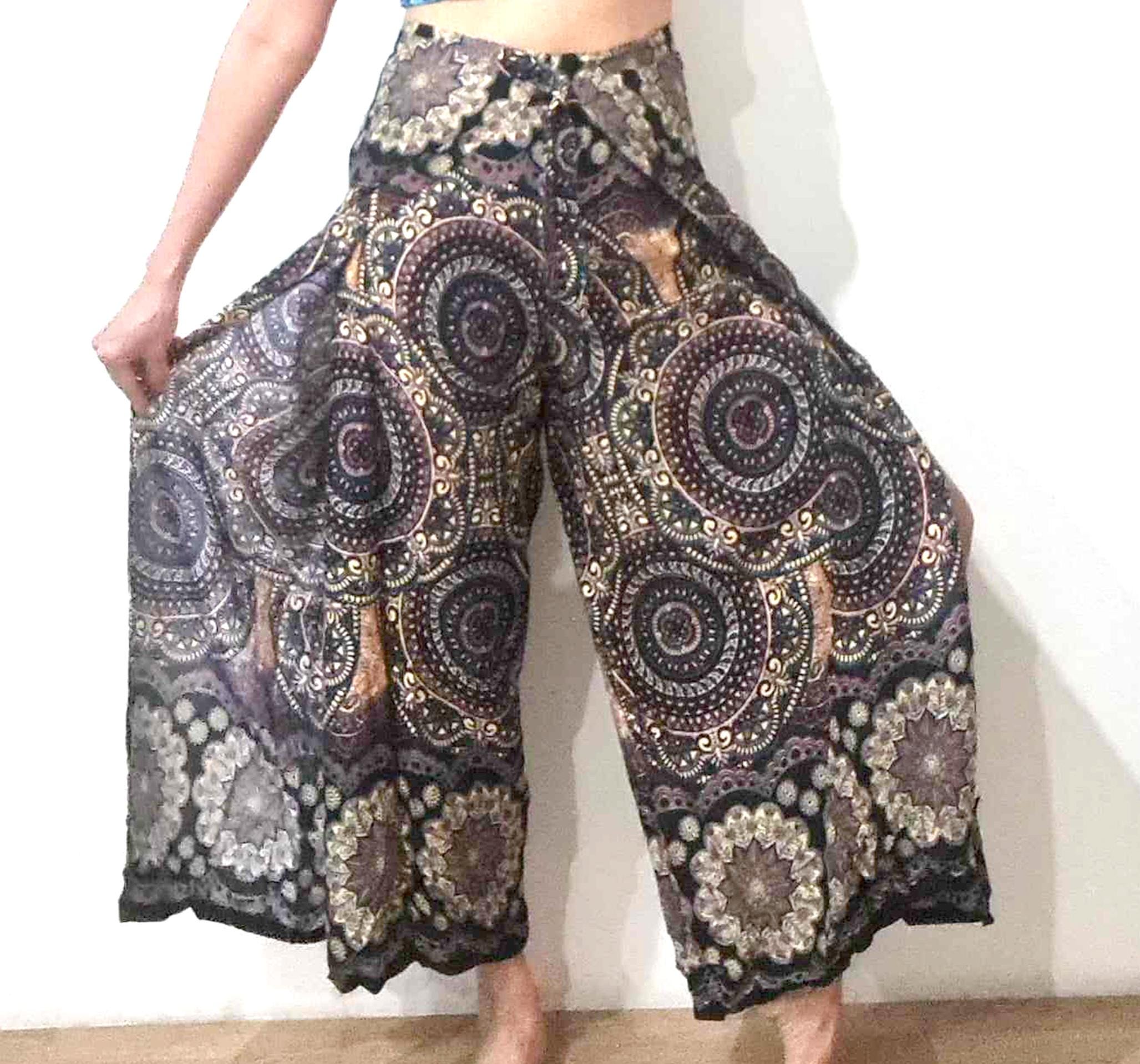 Bamboo Loose Fit Wide Flare Leg Palazzo Pants