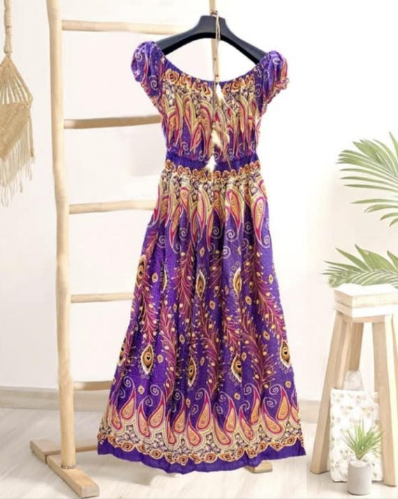 green emerald velvet dress Ivory Multi Tropical Print Maxi Dress - Vacation Dresses