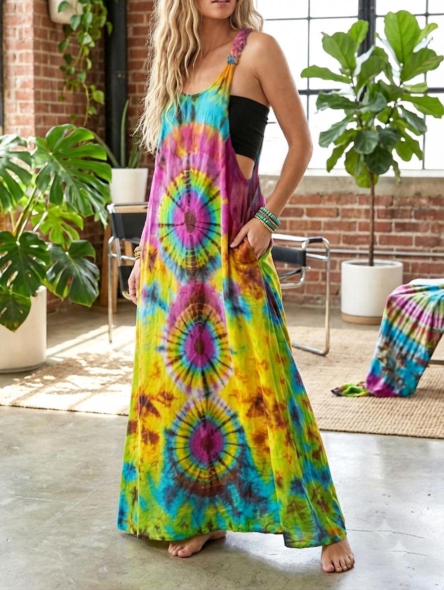 Tye Dye Halter Dress