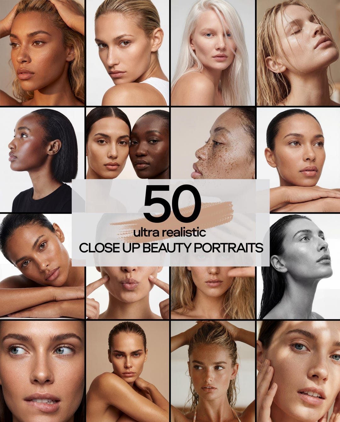 50 Ultra Realistic Close up Beauty Portraits, Skin Stock Photos ...