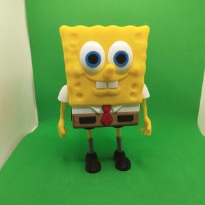 SpongeBob SquarePants 3D printed, 5.5 inches tall. Nickelodeon SpongeBob