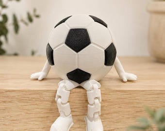 Football Figurine Dangly Legs – Birthday  Gift – World Cup 2026 – Cake Topper – Match Day Decoration – 3D Printed - Choose your colour