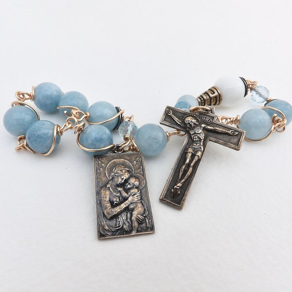 Christmas- Virgin Mary and Christ Child  Unbreakable single Decade Rosary