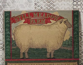 Vintage Hand-Painted Suffolk Sheep Farm Sign – Rustic Primitive Wall Decor