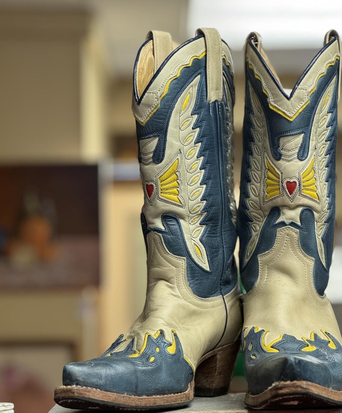 靴 SENDRA rare design western boots US8 SENDRA rare design western boots US8