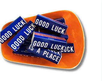 Vintage Style Matchbox – "Good Luck is a Place" Sentiment Box