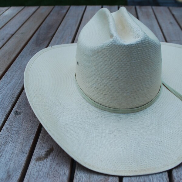 Cowboy Ranch Straw Hat - Vintage Bailey U Rollit