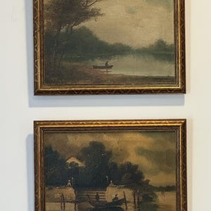 Antique 19th C. Oil Paintings by American Artist Charles Jay Taylor (1855–1929)