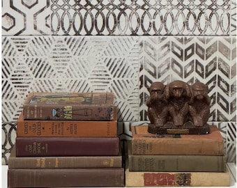 Fall Decor Vintage Autumn Book Bundle, Decorative Books, Book Shelf Styling