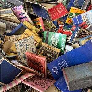 Colección de portadas de cajas de cerillas antiguas – Lotes de material publicitario retro (10-50 unidades) imagen 3