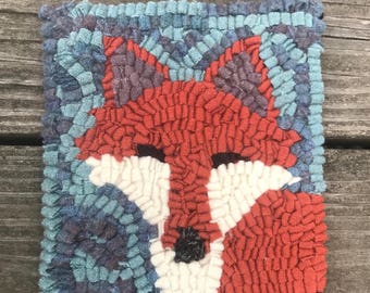 Fox Portrait Rug Hooking Kit: Beginner DIY Project (6x6.5 inch)