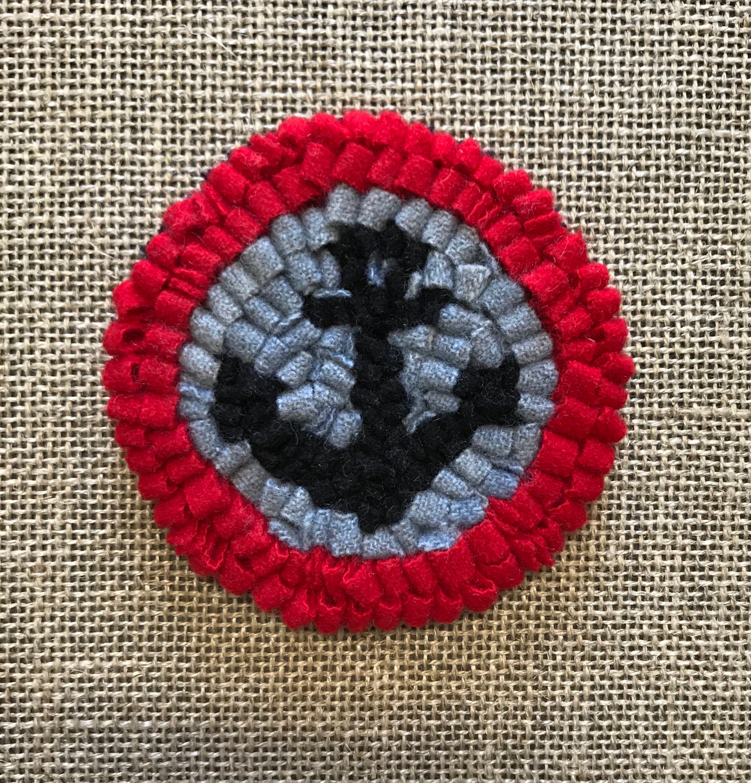 Rug Hooking Kit - No Sew Coaster - Anchors Away - Make One 3 Inch Round ...