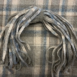 Rug Hooking Wool Strips or Swatch - Light Blue Plaid LIMITED EDITION - 100% Wool - 8 x 13 inches - Rug Hooking, Quilting, Penny Rugs