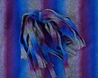 Blue Purple Ombre Wool Rug Hooking Strips: Quilting Supplies