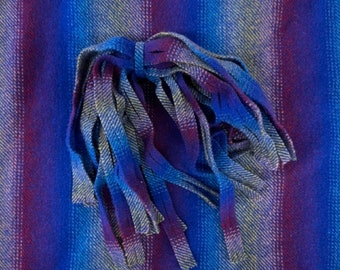 Rug Hooking Strips or Swatch - Blue Purple Ombre - 100% Wool - Roughly 8 by 13 inches - For Rug Hooking, Quilting, Penny Rugs