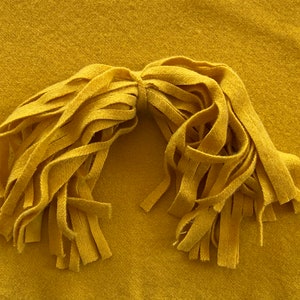 Rug Hooking Wool Strips or Swatch - Golden Yellow - 100% Wool - 8 by 13 inches - For Rug Hooking, Quilting, Penny Rugs