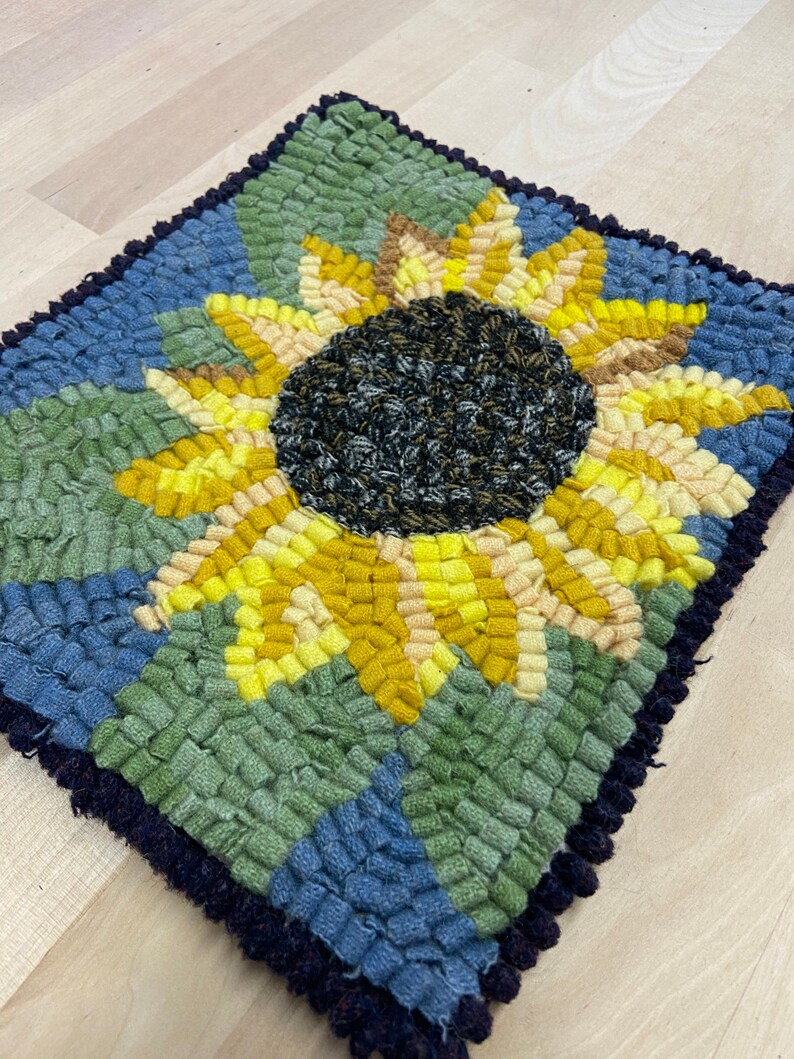 Rug Hooking Kit DIY Wool Rug Hook Kit the Sunflower Etsy