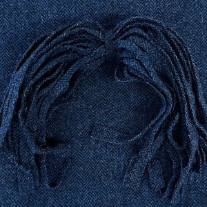 Rug Hooking Wool Strips or Swatch - Navy Blue Herringbone 100% Wool - Roughly 8 by 13 inches - For Rug Hooking, Quilting, Penny Rugs