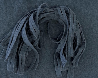 Dark Grey Wool Strips: Rug Hooking, Quilting Supplies (8x13")