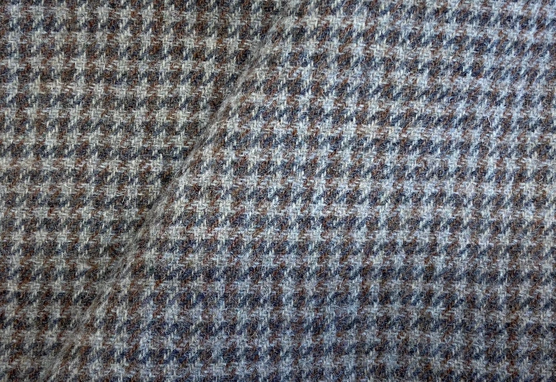 Rug Hooking Wool Strips or Swatch Blue and Brown Houndstooth Etsy