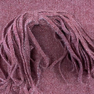 Rug Hooking Wool Strips or Swatch - Cranberry Herringbone - 100% Wool - 8 by 13 inches - For Rug Hooking, Quilting, Penny Rugs