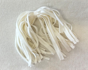 Bright White Wool Strips: Rug Hooking, Quilting Supplies (8x13 inch)