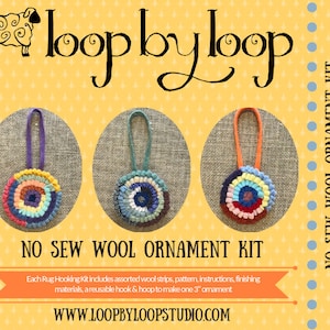 Set met hangende ornamenten wollen vloerkleed: geen naaiwerk, verrassingskleuren