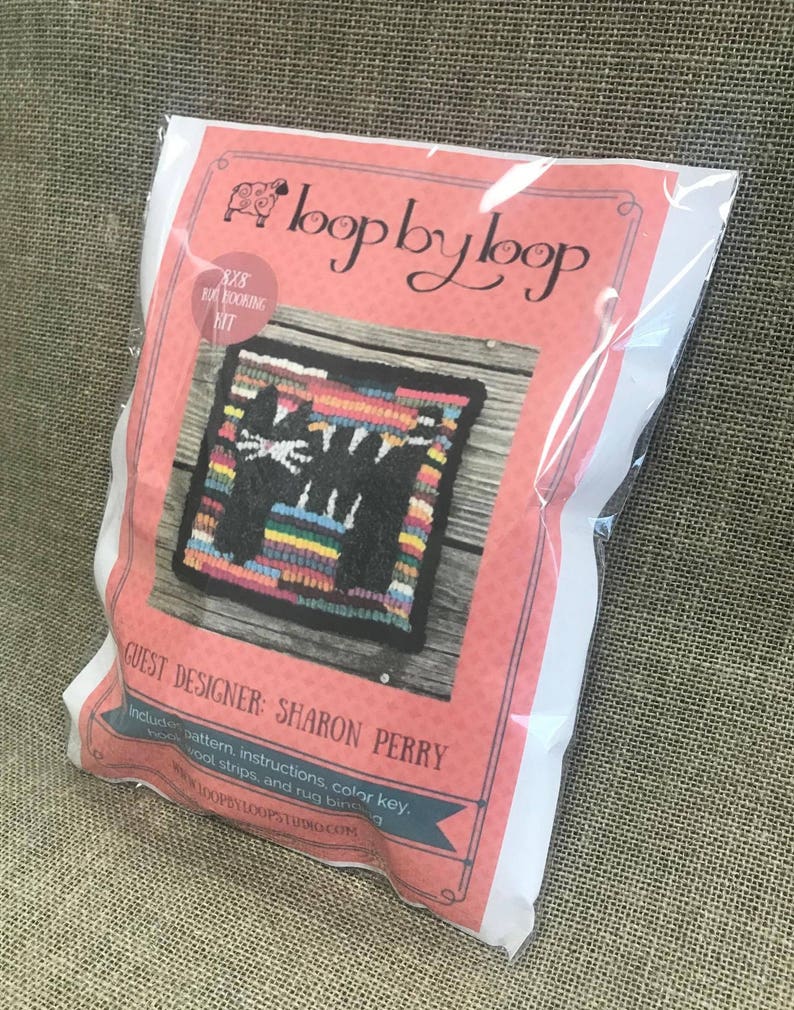 Rug Hooking Kit 100 Wool DIY Rug Hook Project Hit and Etsy