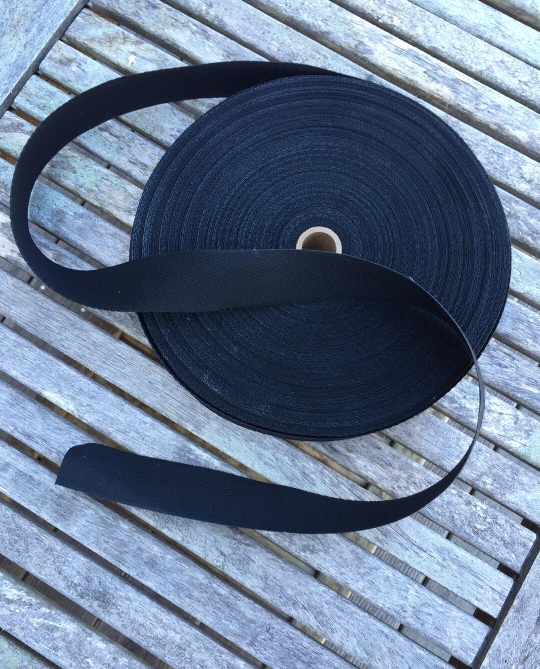 Black Cotton Twill Rug Binding Tape for Rug Finishing Sold by the Yard