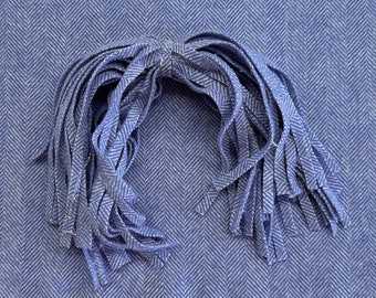 Purple Herringbone Wool Strips: Rug Hooking, Quilting (8x13")