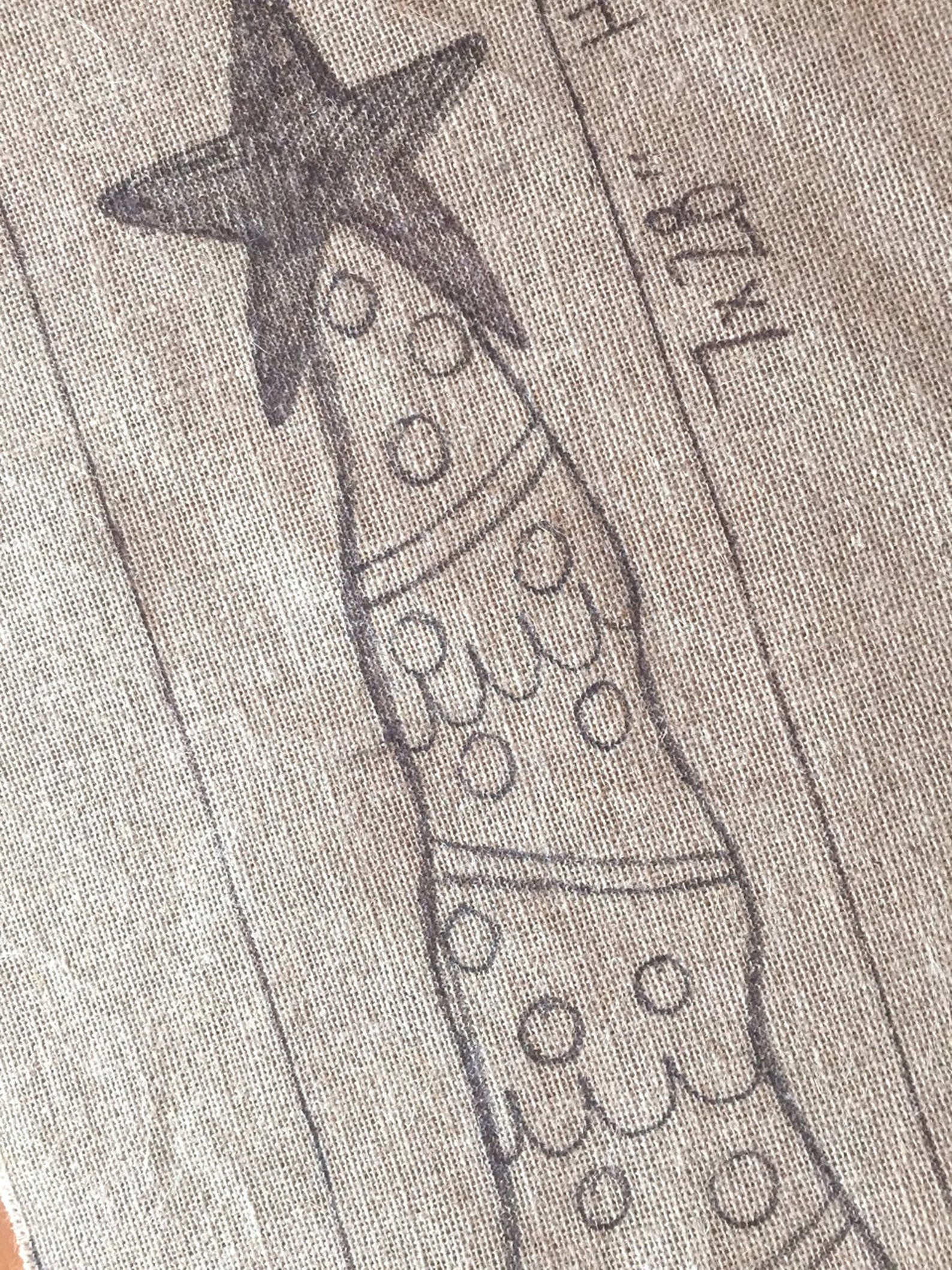 Skinny Funky Tree Original Hand Drawn 7 by 28 Inch Rug Hooking Pattern ...