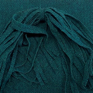 Rug Hooking Strips or Swatch - Green and Navy Herringbone - 100% Wool - Roughly 8 by 13 inches - For Rug Hooking, Quilting, Penny Rugs