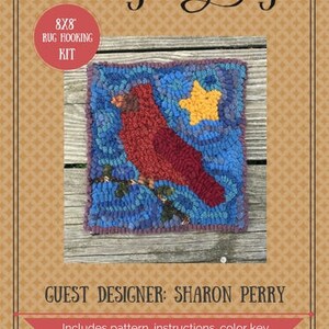 Rug Hooking Kit - DIY KIT- Cardinal by Guest Designer, Sharon Perry ...