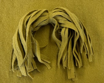 Strisce di lana color bronzo e oro: uncinetto per tappeti, forniture per quilting (8x13 pollici)