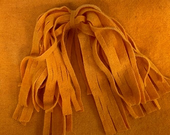 Strisce di lana arancione: uncinetto per tappeti, forniture per quilting (8x13 pollici)