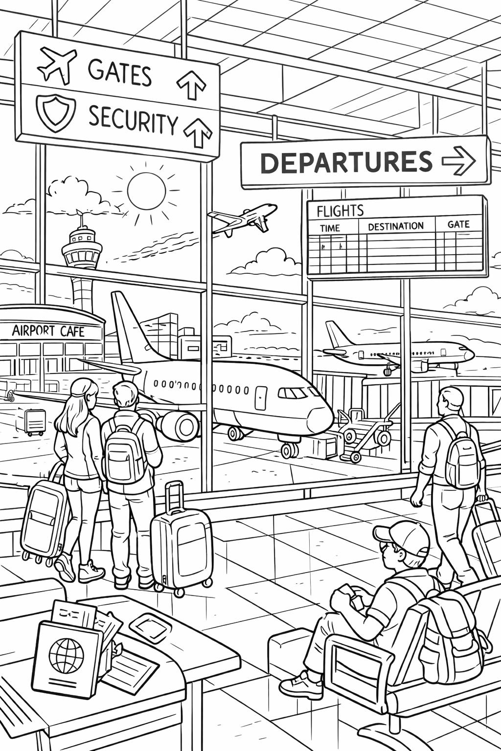 37 Easy Airplane Crafts for Kids: Perfect for All Ages 24 Airport Coloring Page for Kids & Adults Travel Activity Printable…