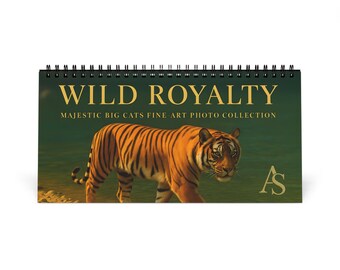 2027 Wildlife Desk Calendar, Big Cats Photography, Tiger Leopard Lion, Nature Desk Calendar, Office Desk Decor, Wildlife Gift