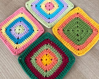 Granny Square Motif Crochet Pattern (PDF)