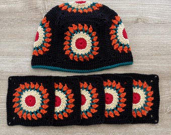 Crochet Circle Granny Square Hat Pattern Beginner Friendly