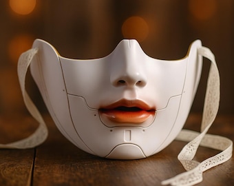 Cyberpunk Halbgesichtsmaske: Handgefertigtes Mechanisches Cosplay Kostüm
