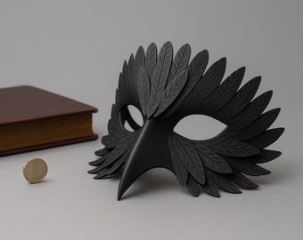 Black Gothic Crow Mask: Halloween Masquerade Costume, Cosplay
