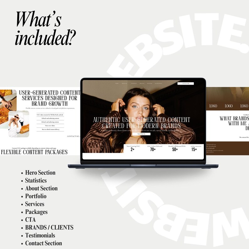 de site Web de marque personnelle | Site portfolio de créateurs Canva pour les créateurs numériques, les influenceurs et les entreprises en ligne image 6