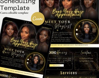 Acuity Scheduling Canva Template | Beauty Salon Booking (Instant Download)