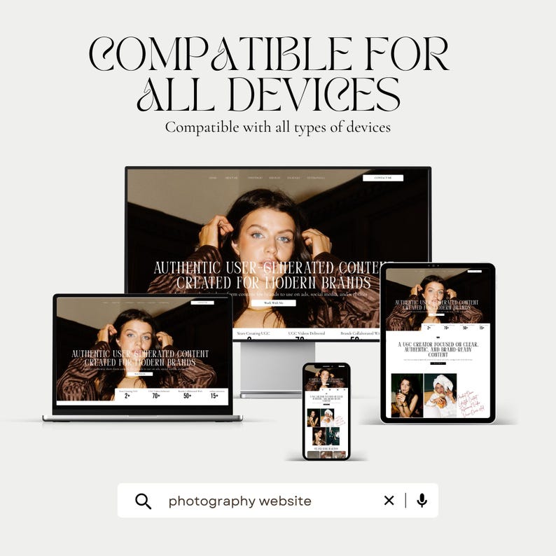 de site Web de marque personnelle | Site portfolio de créateurs Canva pour les créateurs numériques, les influenceurs et les entreprises en ligne image 4