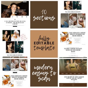 de site Web de marque personnelle | Site portfolio de créateurs Canva pour les créateurs numériques, les influenceurs et les entreprises en ligne image 7